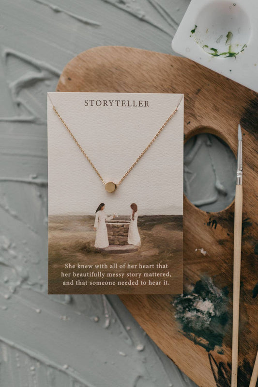 Story Teller| Christian Necklace | Minimal Jewelry | Romans: 16"